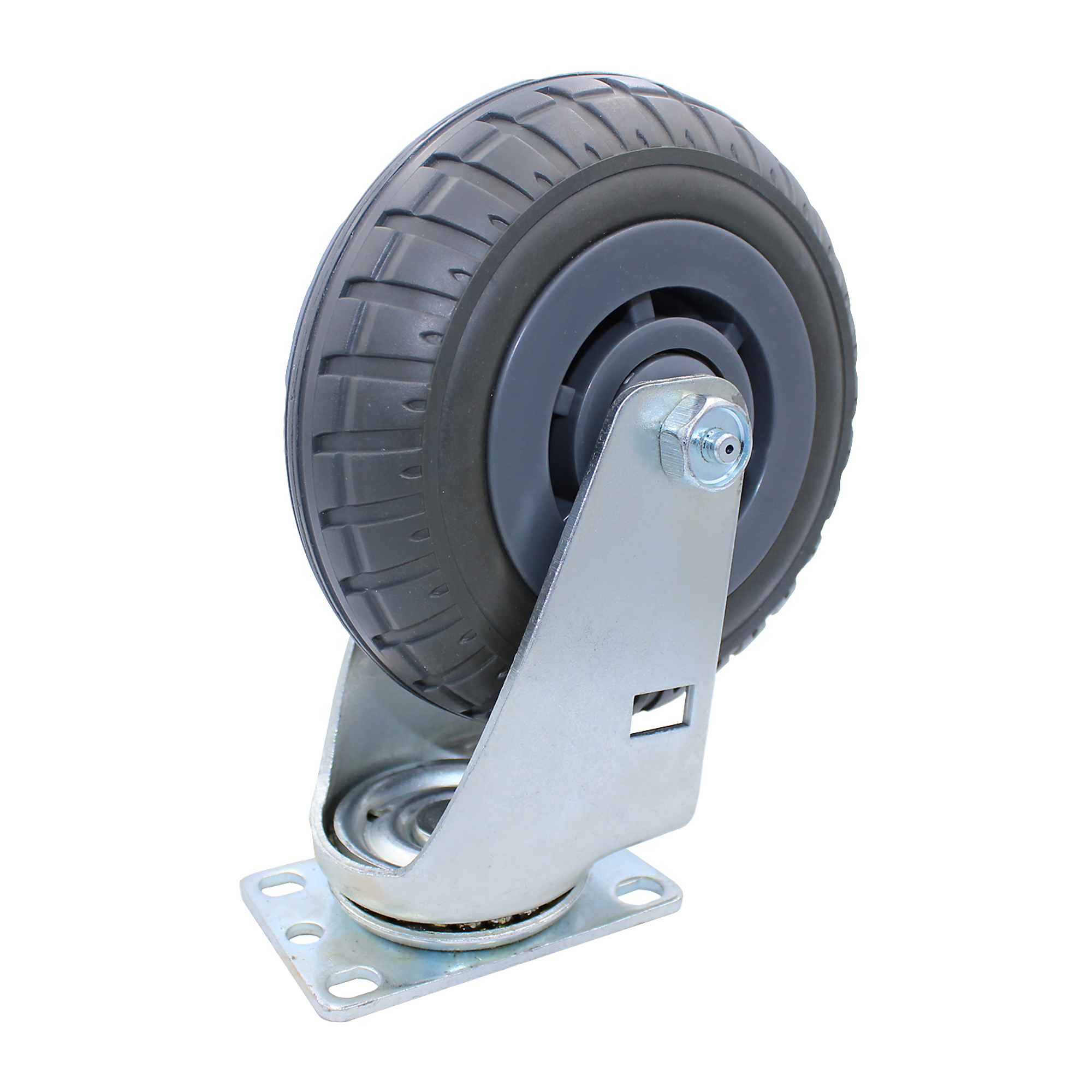 Snap-Loc Extreme-Duty Synthetic Rubber Swivel Caster - 6in. Wheel, 400-Lb. Capacity, Model# SLAC6EDS